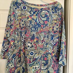 Talbots Multicolor Paisley Blouse